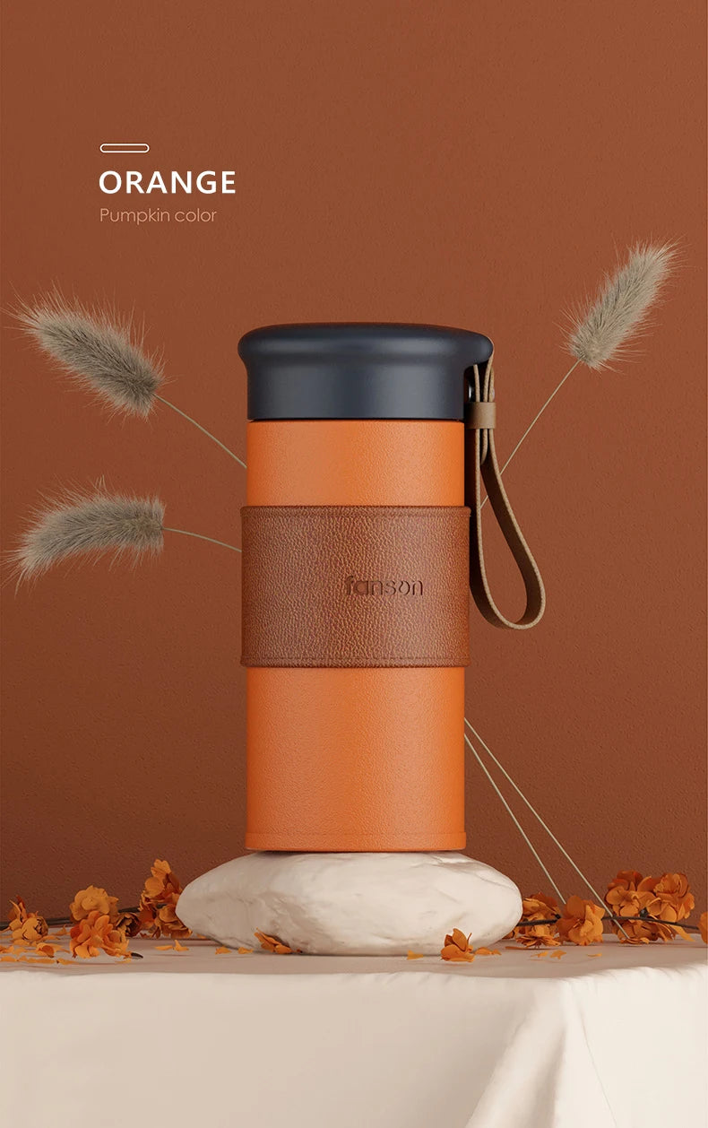 Brewsy™ 330ML Cute Thermal Water Bottle – Portable Stainless Steel Vacuum Mug for Tea & Coffee