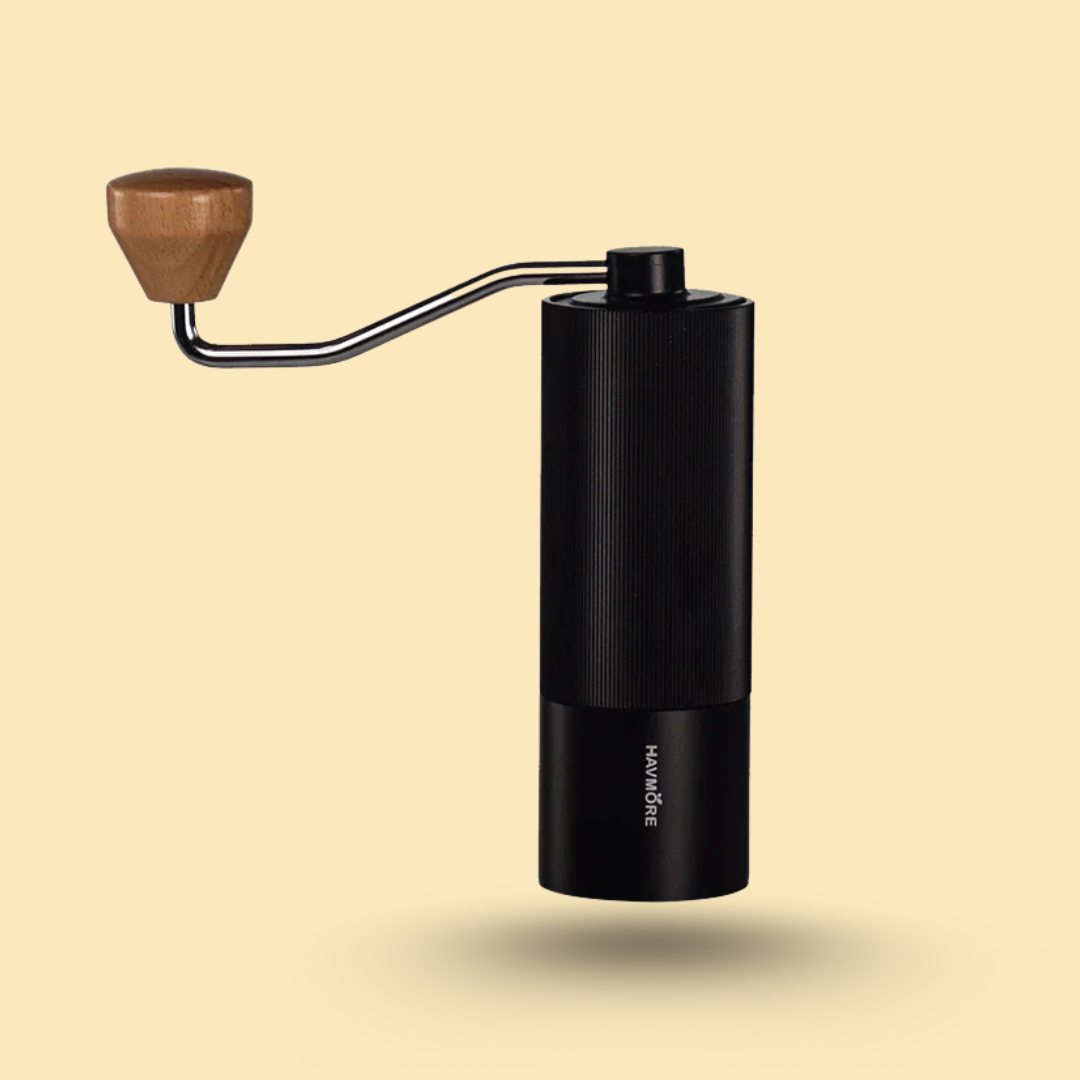 Brewsy™ Manual Coffee Grinder – 304 Stainless Steel Burr Mill with Wooden Handle
