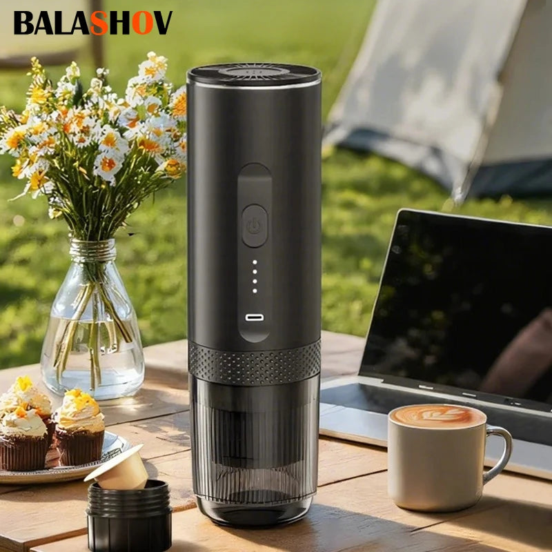 Brewsy™ Wireless Electric Espresso Coffee Machine – 2-in-1 Portable Coffee Maker for Car, Home & Camping