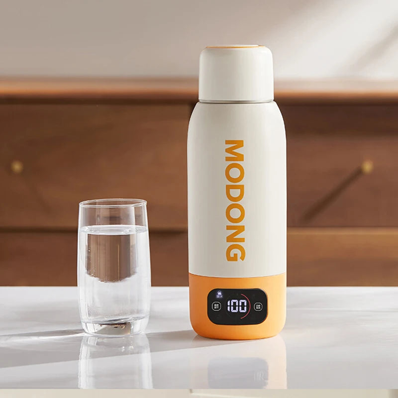 Brewsy™ 600ML Portable Electric Kettle – Multifunction Smart Heating Cup with Adjustable Temperature  Tagline