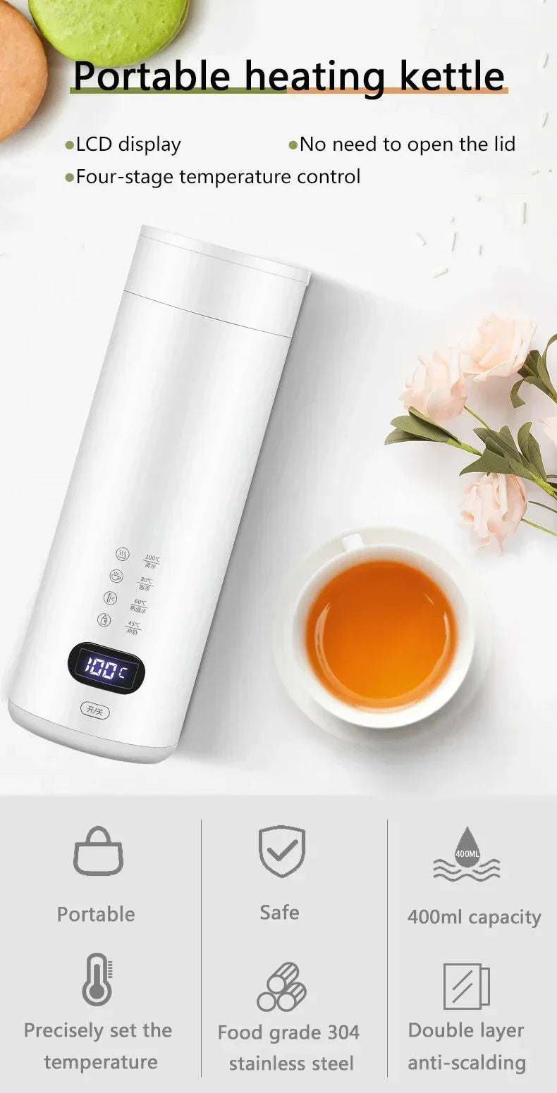 Brewsy™ 400ML Electric Boiling Water Cup – Portable Multifunctional Health Cup