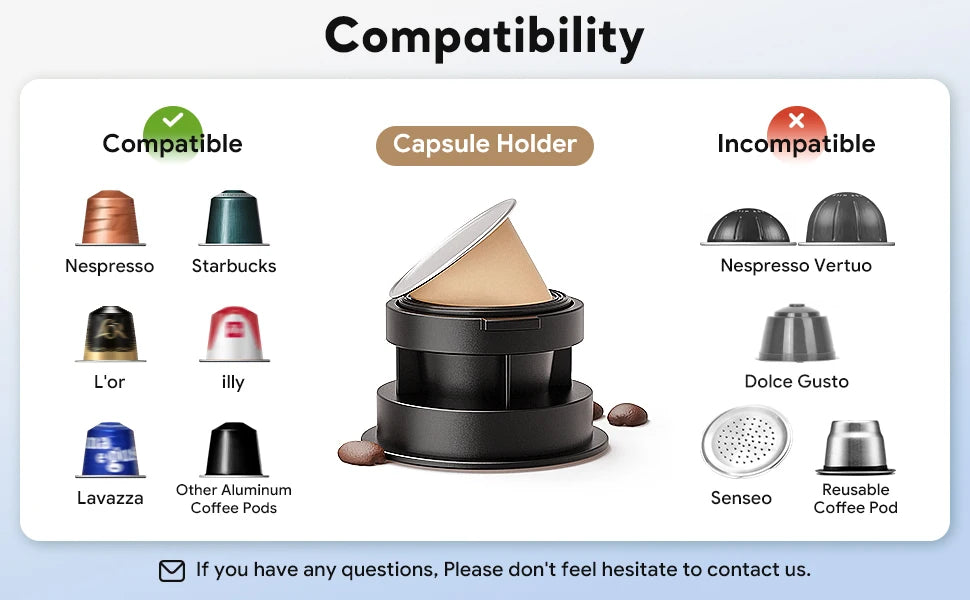 Portable Espresso Coffee Maker Electric Coffee Machine 19Bar Automatic Heating fit nespresso Capsule Pods Ground Coffee