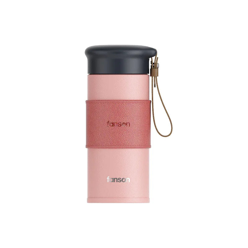 Brewsy™ 330ML Cute Thermal Water Bottle – Portable Stainless Steel Vacuum Mug for Tea & Coffee