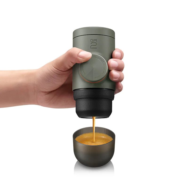 Brewsy™ Mini Portable Espresso Maker – Outdoor Travel Coffee Machine Compatible with Ground Coffee