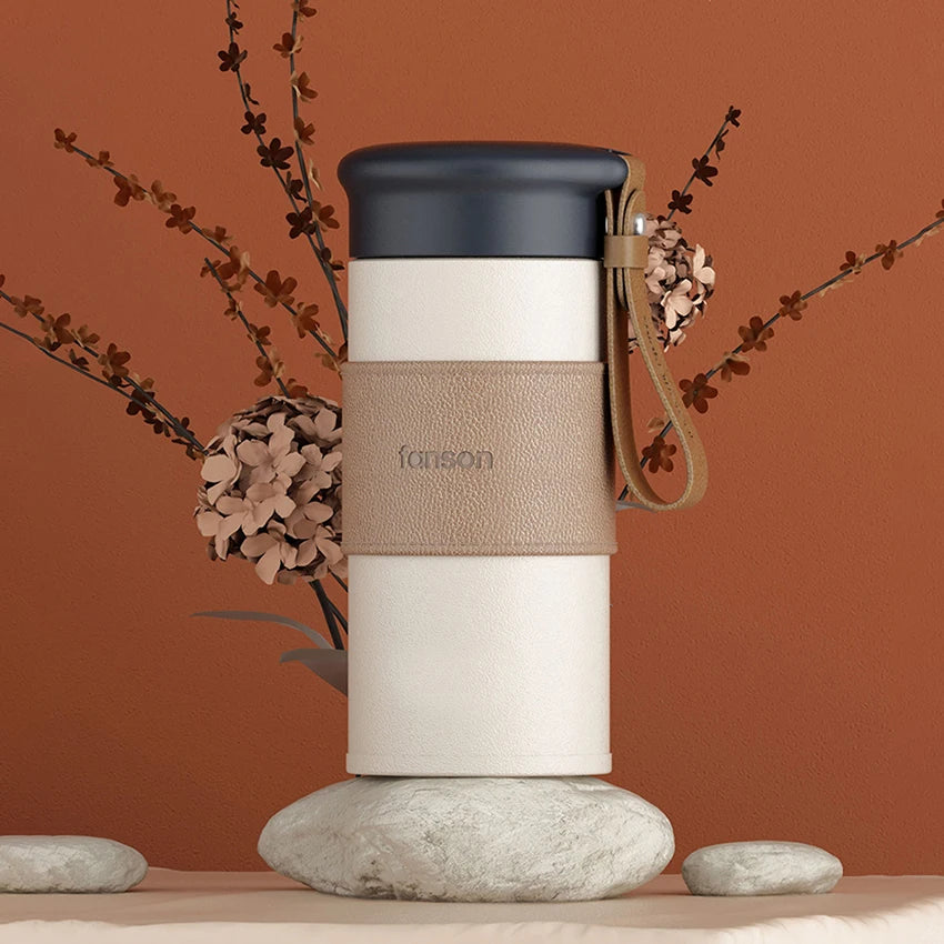 Brewsy™ 330ML Cute Thermal Water Bottle – Portable Stainless Steel Vacuum Mug for Tea & Coffee