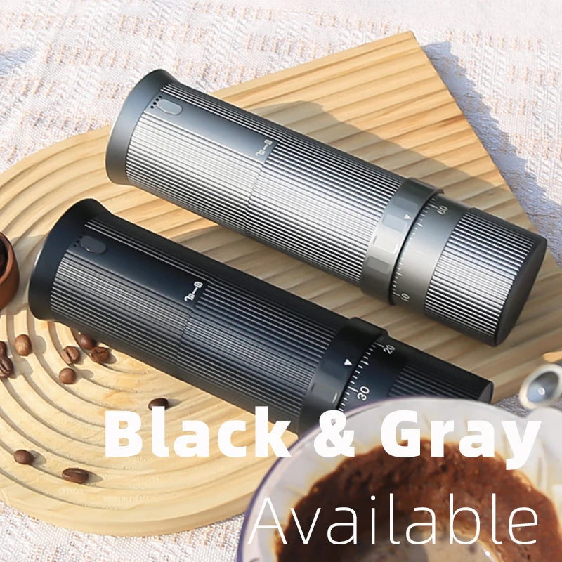 Brewsy™ Rechargeable Coffee Bean Grinder – Portable Electric Conical Burr Grinder with 38mm Cutter Head