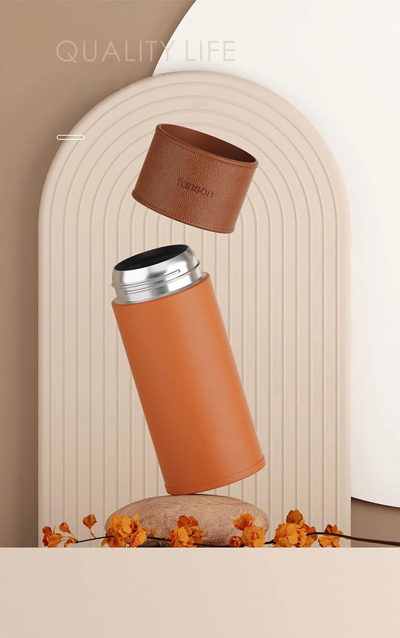 Cute Water Bottle Thermal Mug Portable Thermos Bottle For Tea Travel Insulated Coffee Cup Stainless Steel Vacuum Flask 330ml