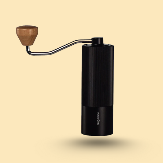Brewsy™ Manual Coffee Grinder – 304 Stainless Steel Burr Mill with Wooden Handle