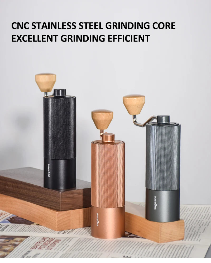 Manual Coffee Grinder 304 Stainless Steel  Burr Grinders Mill Kitchen Tool Grinders Coffee Milling Machine