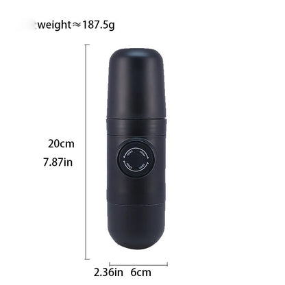 Manual pressurized coffee machine, small and portable handheld espresso machine for household, travel, and picnic use