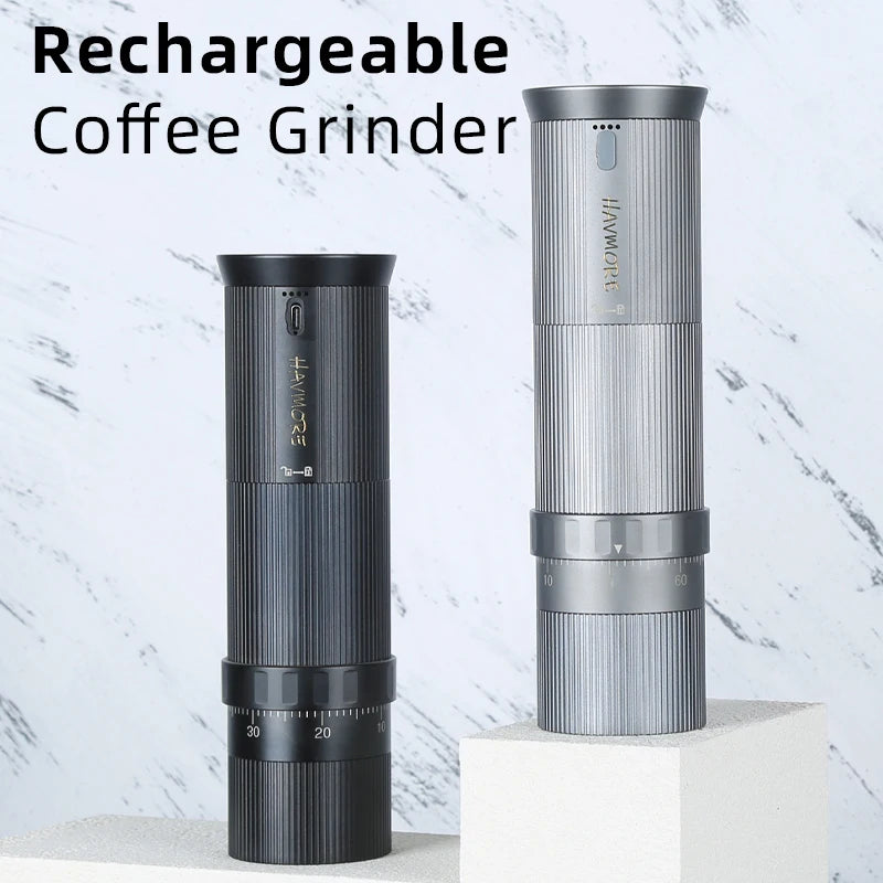 Havmore New High Quality New Rechargeable Coffee Bean Grinder 38mm 5 Pins Cutter Head Portable for Household