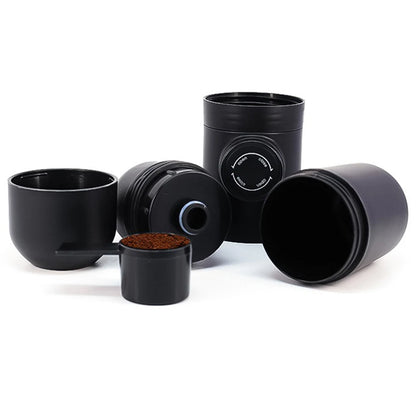 Manual pressurized coffee machine, small and portable handheld espresso machine for household, travel, and picnic use